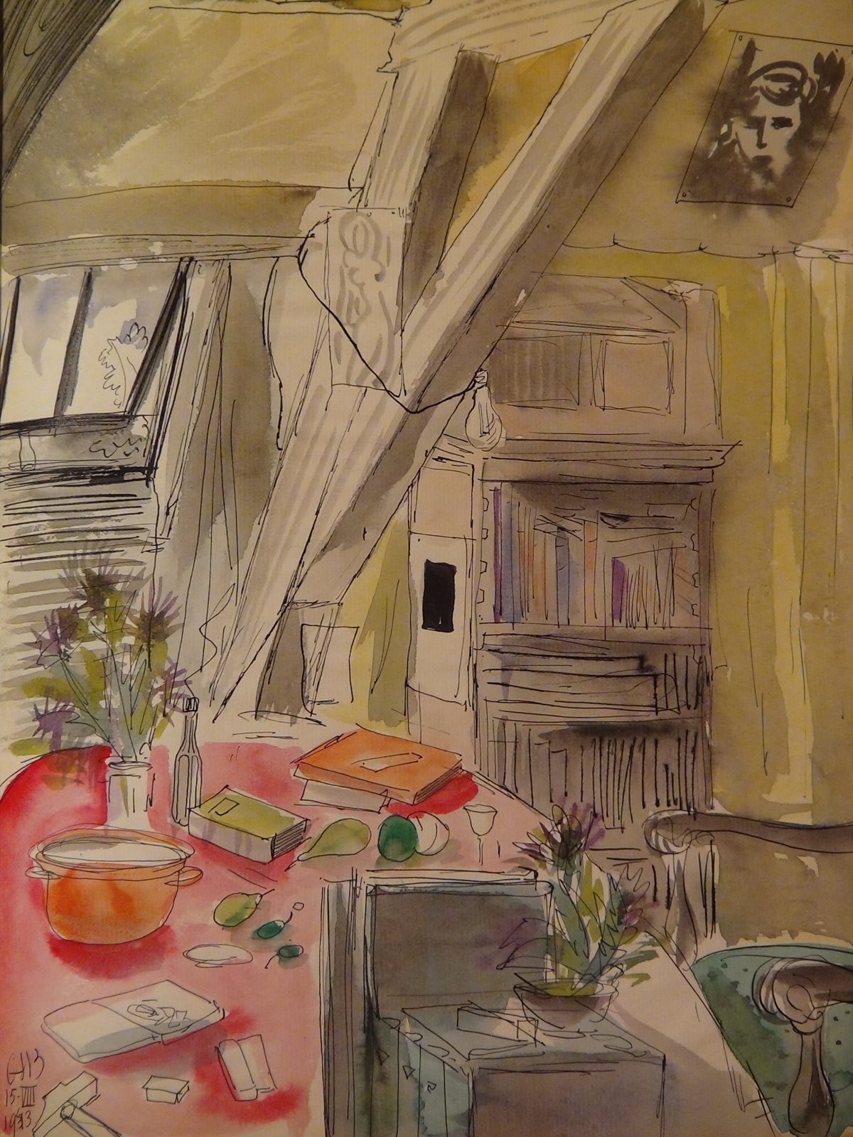 30 interieur aquarel 15 8 1943
